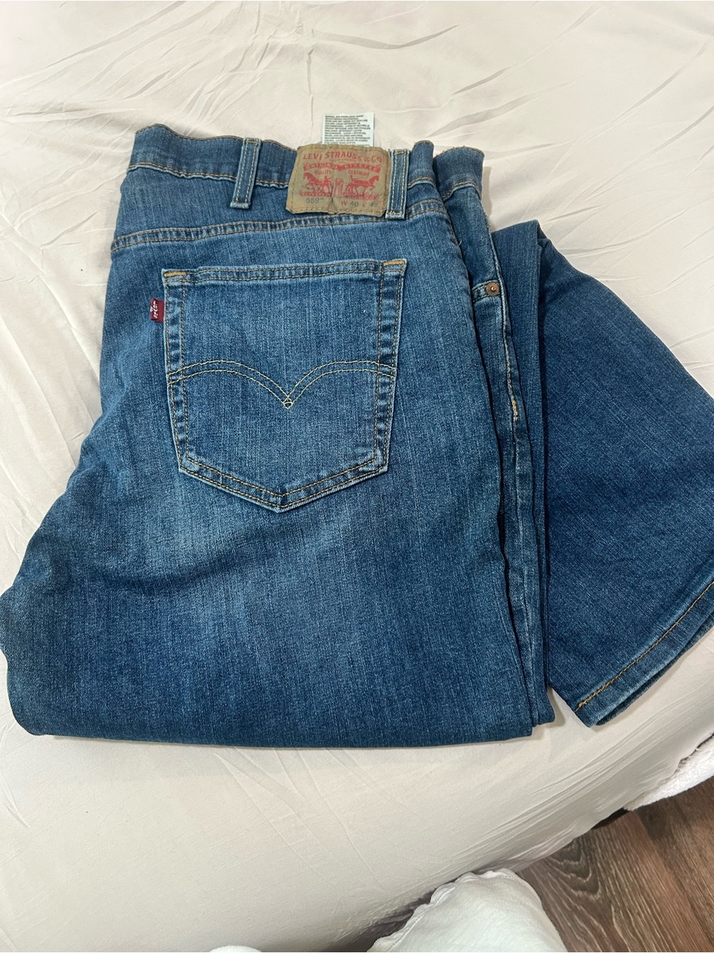 Levi's Men's Blue Straight-Leg Denim Jeans